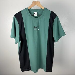 Nike Air Fit Center Swoosh Green Black Striped Jordan FN7702-361 T Shirt Size XL